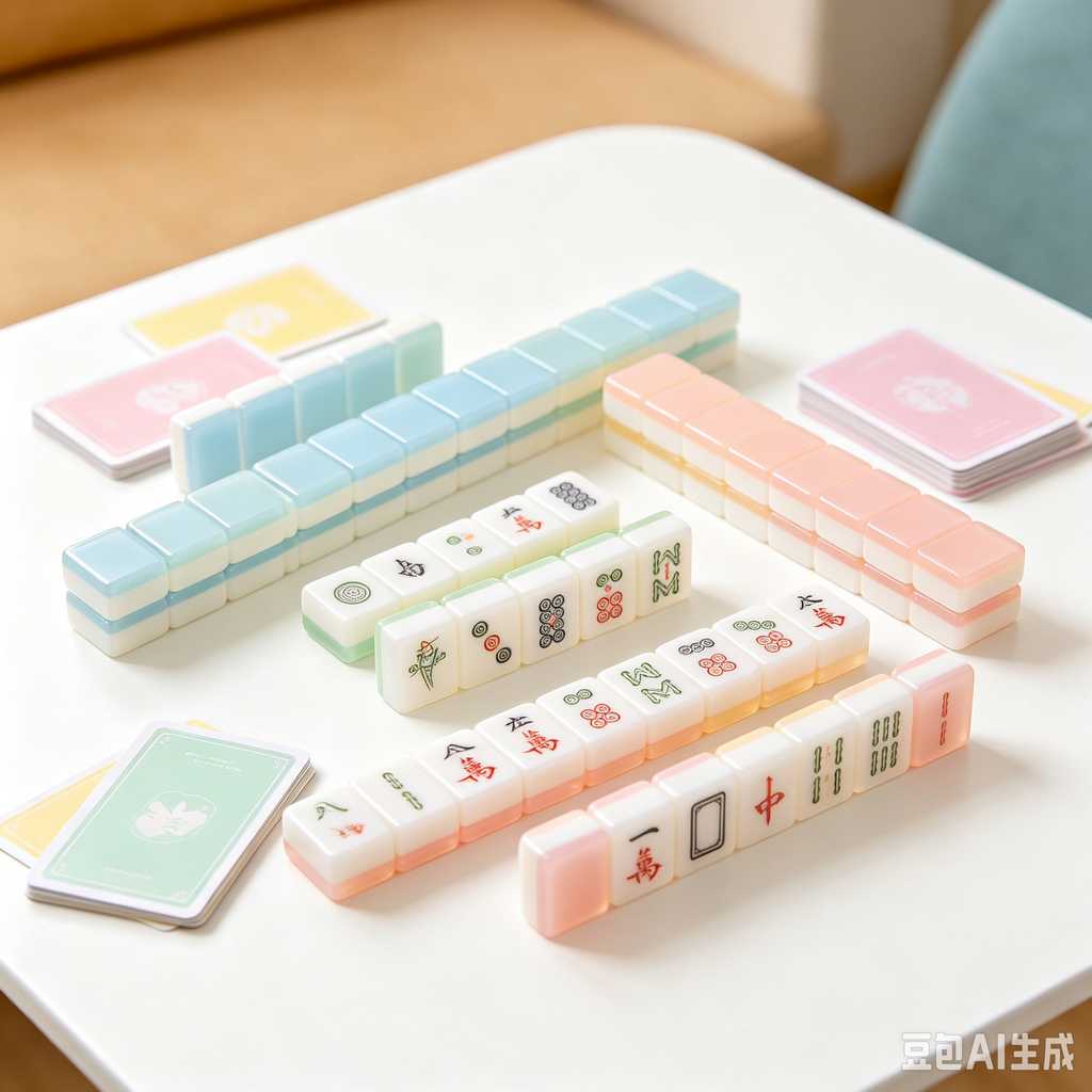 floral design mahjong set